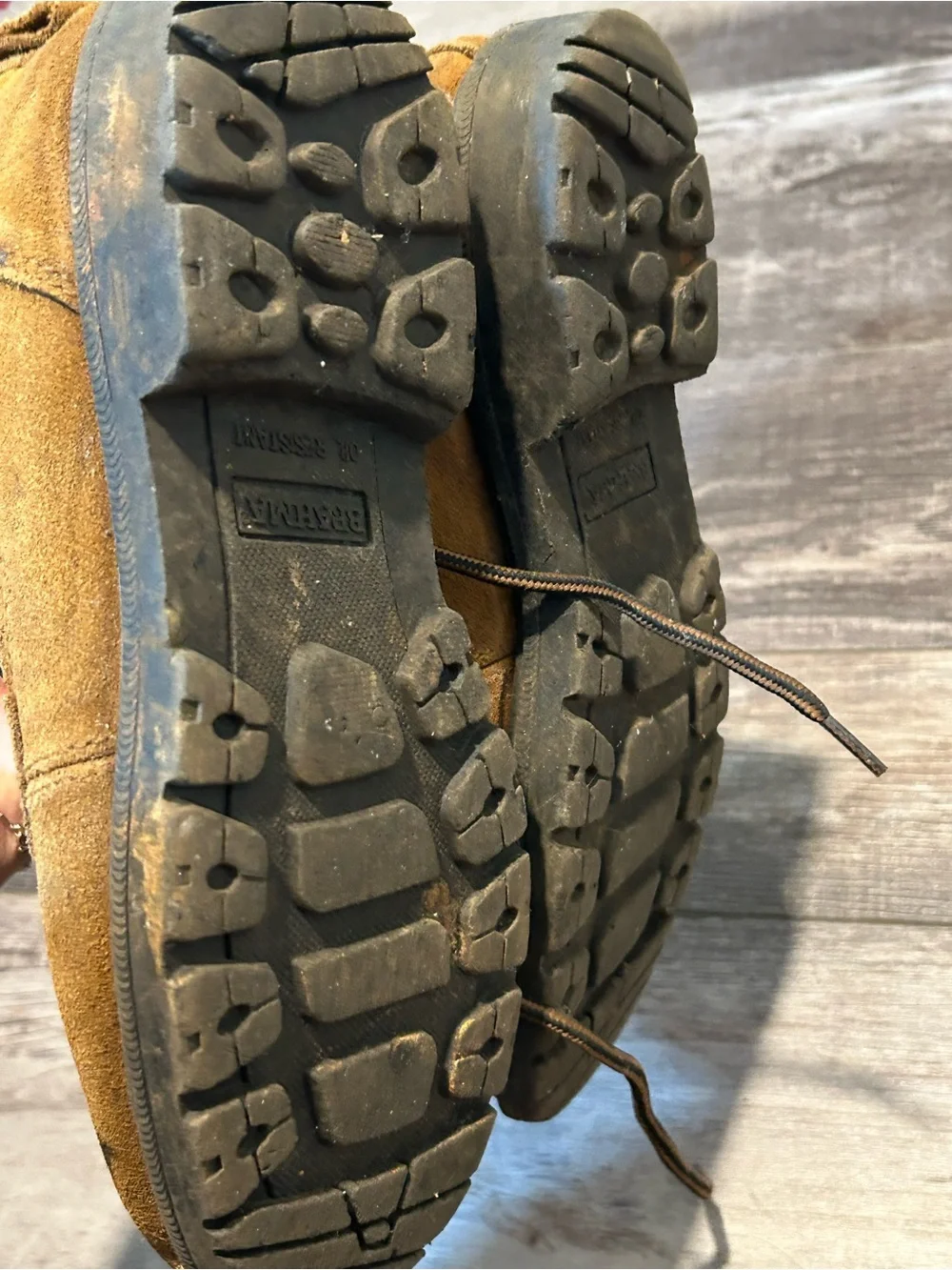 Brahma Men's Tan Suede Work Boots